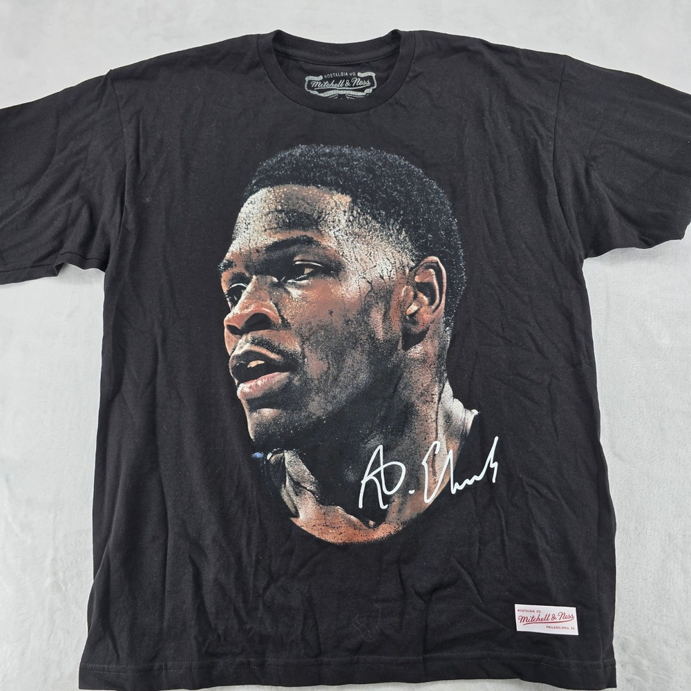Mitchell & Ness T Shirt Mens L Tee Black Anthony Edwards Graphic‎ NBA Basketball